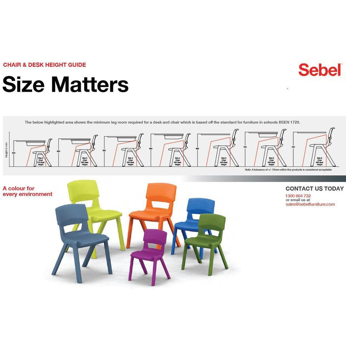 Postura Max Student Chair Range